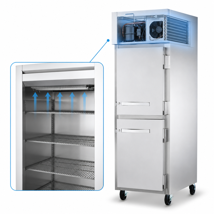 Product image #3 for True SPEC SERIES 1-Section Reach-In Refrigerator with 2 Stainless Steel Solid Half Swing Doors and Top-Mounted R290 Refrigeration