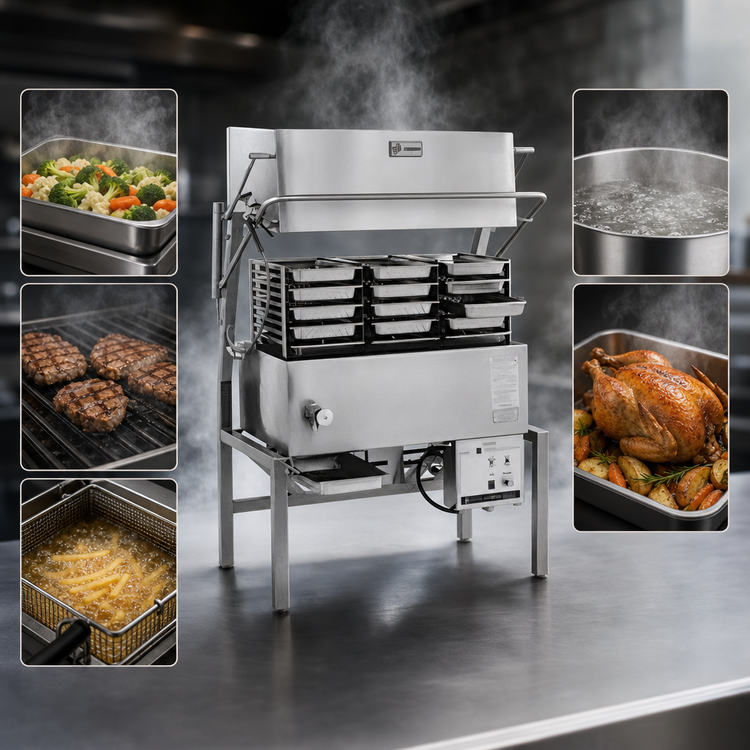 Product image #3 for Skittle SKG10-5 Multi-Function Gas Steam/Grill/Boil/Fry/Roast Cooker