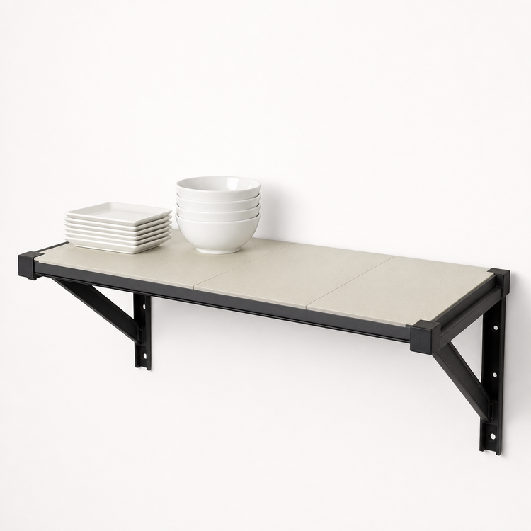 Product image #3 for Cambro Camshelving Elevation Series 18 x 42 Inch Wall-Mounted Solid Shelf Kit with CamGuard Antimicrobial Protection