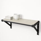 Thumbnail image #3 for Cambro Camshelving® Elevation EWSSK1842S580 18 x 42 Inch Wall-Mounted Solid Shelf Kit, Graphite, Antimicrobial Protection