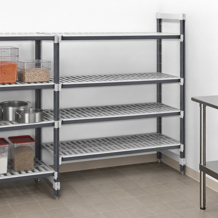 Product image #3 for Cambro Camshelving Elements XTRA Vented 5-Tier Stationary Add-On Shelving Unit, 21" x 54" x 72"