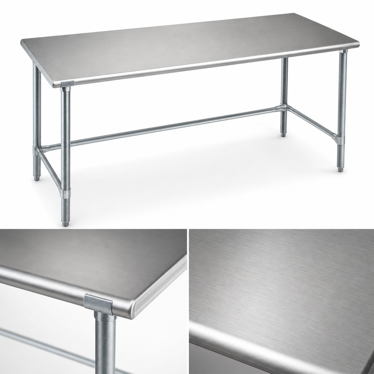 Product image #3 for Eagle Spec-Master 144 in. W x 36 in. D Flat Top Work Table with Galvanized Tubular Base