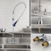 Thumbnail image #3 for EasyInstall Deck-Mount Pre-Rinse Unit with Spring-Action Gooseneck, 6 Inch Add-On Faucet, and 1.07 GPM Spray Valve