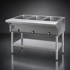 Thumbnail image #3 for Eagle Group SDHT3-240-3 48-Inch Stainless Steel Electric Hot Food Table, Open Base, 3 Dry Wells, 240V 3-Phase