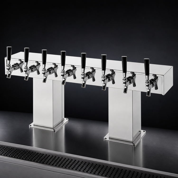 Product image #3 for Perlick 10-Faucet Bridge Tee Countertop Draft Beer Tower