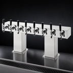 Thumbnail image #3 for Perlick Corporation 4006-10BTF 10-Faucet Bridge Tee Countertop Draft Beer Tower, Glycol-Cooled, Tarnish-Free Brass Finish