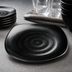 Thumbnail image #4 for Ardesia Rika 10-3/4 Inch Square Black Melamine Plate, 24-Count Case