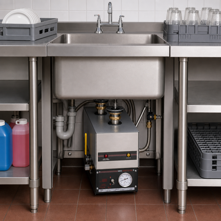 Product image #3 for Hatco 3CS-6-208-3-QS Undersink Sanitizing Sink Heater, 6 kW, 208V, 3-Phase, for 19-21 Inch Square Sinks