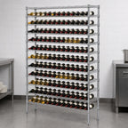Thumbnail image #3 for Quantum WR74-1436WSC Chrome-Plated Wire Wine Cradle Shelving Unit, 126-Bottle Capacity, 36W x 14D x 74H