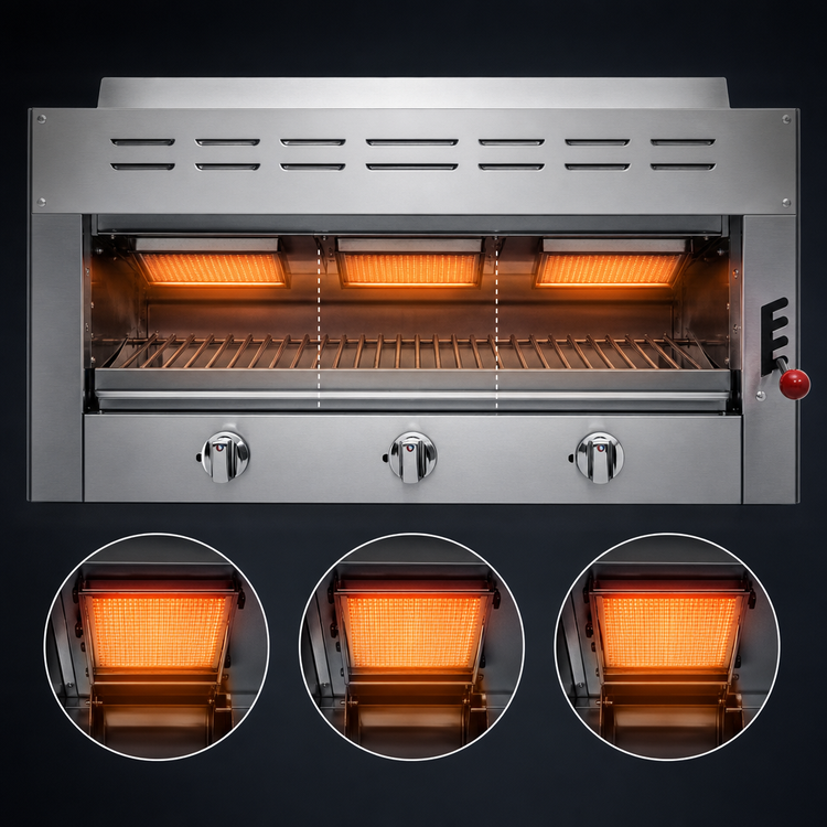 Product image #3 for IKON Cooking 36-Inch Natural Gas Infrared Salamander Broiler