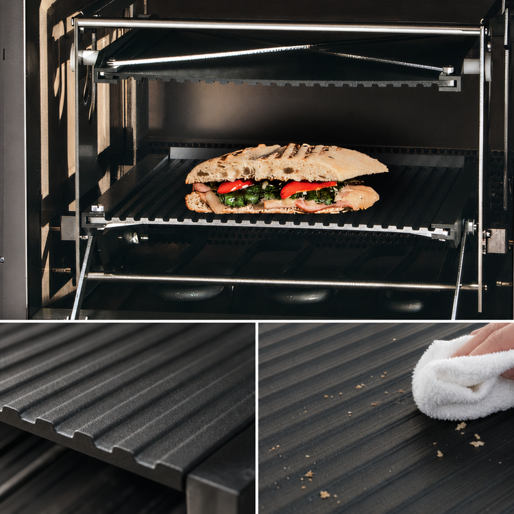 Product image #3 for ACP Removable Panini Press Mechanism with Non-Stick Surface for MXP Ovens