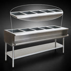 Thumbnail image #3 for Eagle Group AWT5-NG 79-Inch Natural Gas 5-Pan Water Bath Hot Food Table with Open Base