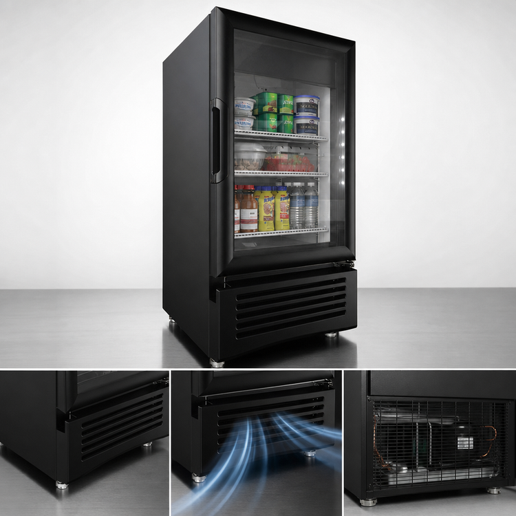Product image #3 for Omcan Elite Series 19-Inch Countertop Refrigerated Display Merchandiser, One-Section, 4.0 Cu. Ft., Glass Door
