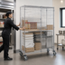 Thumbnail image #3 for Metro Super Erecta Mobile Chrome-Plated Wire Security Cage, 65 x 27-1/4 x 68-1/2 Inches, No Intermediate Shelves