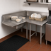 Thumbnail image #3 for John Boos Pro-Bowl L-Shaped Soiled Landing Dishtable, 84-Inch Corner-to-End, Right-to-Left, Stainless Steel