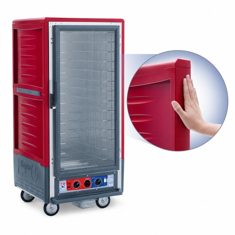 Product image #3 for Metro C5 3 Series 3/4 Height Combination Heated Holding & Proofing Cabinet with Clear Polycarbonate Door and Lip Load Slides