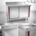Thumbnail image #3 for Eagle Spec-Master Marine Series Stainless Steel Enclosed Work Table with Sliding Doors, 60 x 24 Inches, 4-1/2 Inch Backsplash