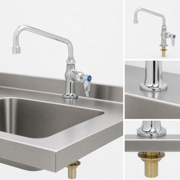 Product image #3 for Single Pantry Deck-Mount Faucet with 8-Inch Swivel Spout and Lever Handle