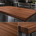 Thumbnail image #3 for John Boos Boos Block American Black Walnut Edge Grain Kitchen Countertop, 72 x 38 x 3 Inches, Varnique Finish