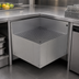 Thumbnail image #3 for Glastender Underbar 24 x 24 Inch Stainless Steel Inside Rectangle Corner Drainboard with Backsplash, Removable Insert, No Legs