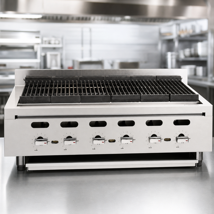 Product image #3 for Vulcan Achiever VACB36 36-Inch Countertop Gas Charbroiler, 6 Burners, 102,000 BTU