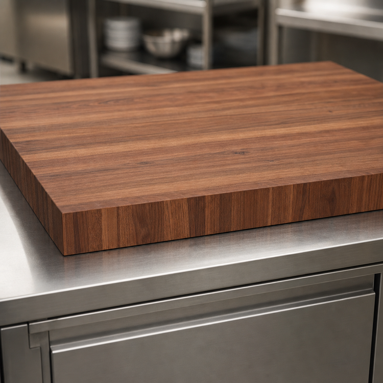 Product image #3 for John Boos Boos Block 48" x 38" x 3" American Black Walnut Edge Grain Kitchen Countertop with Penetrating Oil Finish