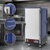 Thumbnail image #3 for Metro C5 3 Series 3/4 Height Heated Holding Cabinet with Blue Insulation Armour, Solid Door, and Lip Load Slides