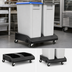 Thumbnail image #3 for Omcan Double Trash Can Dolly for Rectangular 20 Gallon Recycling Container