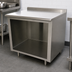 Thumbnail image #3 for Advance Tabco 36-Inch x 30-Inch Open Front Cabinet Base Work Table with 14 Gauge 304 Stainless Steel Top and 1-1/2 Inch Rear Up-Turn