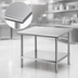 Thumbnail image #3 for Stainless Steel Corner Work Table with Adjustable Undershelf, 30 x 14 Inches