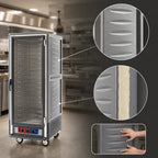 Thumbnail image #3 for Metro C5 Insulation Armour C539-CFC-4-GY Mobile Combination Heated Holding & Proofing Cabinet, Full-Height, Clear Door, 18 Sheet Pan Capacity