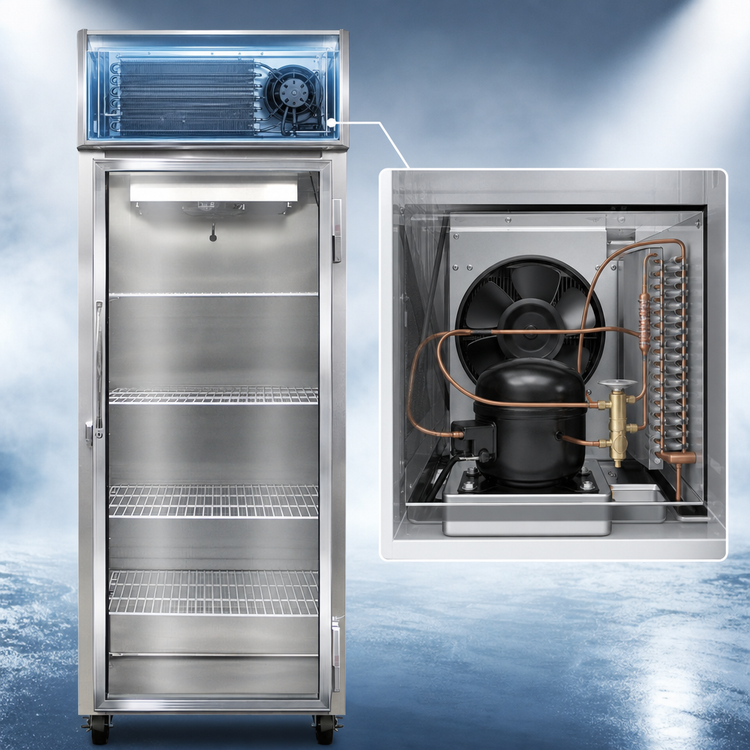 Product image #3 for Continental Refrigerator 1FESNSSGD Extra-Wide Shallow Depth Reach-In Display Freezer