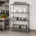 Thumbnail image #3 for Eagle Group Valu-Master 4-Tier Starter Wire Shelving Unit, 42 x 24 x 74 Inches, Pewter Gray Epoxy