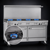 Thumbnail image #3 for Southbend Ultimate 60-Inch Gas Restaurant Range with 4 Open Burners, Griddle/Broiler, Standard Oven, and Cabinet Base