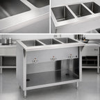Thumbnail image #3 for Duke Manufacturing Thurmaduke E-4-CBSS 60-Inch Electric 4-Pan Steamtable Unit with Sealed Wells and Stainless Steel Open Base