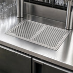 Thumbnail image #3 for Perlick Corporation RDP18X24 Drop-In Service Station Drip Tray Trough, 24 x 18 Inches, Stainless Steel, with 2 Removable Glass Racks