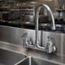 Thumbnail image #3 for OptiFlow Heavy-Duty Splash-Mounted Gooseneck Faucet, 8 Inch Centers