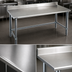 Thumbnail image #3 for Eagle Deluxe Series 144-Inch x 36-Inch Stainless Steel Work Table with 4-1/2-Inch Backsplash and Galvanized Tubular Base