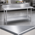 Thumbnail image #3 for Duke 120-Inch x 24-Inch Stainless Steel Work Table with 5-Inch Riser and Undershelf
