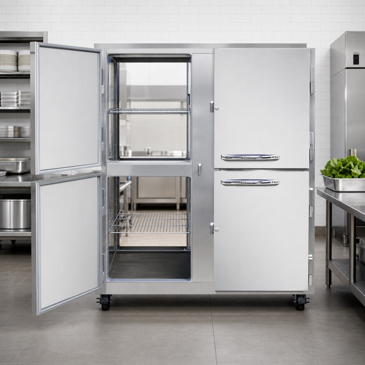 Product image #3 for Continental Refrigerator 2FENSAPTHD Two-Section Extra-Wide Pass-Thru Freezer with Half-Height Solid Doors