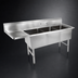 Thumbnail image #3 for John Boos B-Series 3-Compartment Sink with Left Drainboard, 70-3/16-Inch Wide, 16-Gauge Stainless Steel