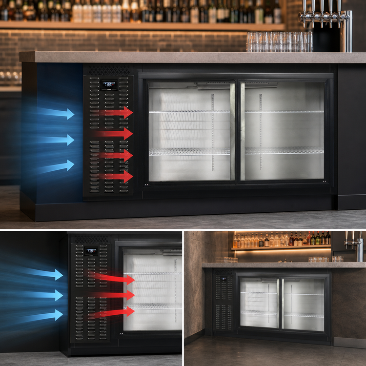 Product image #3 for Continental Refrigerator BB69NSGD 69" Refrigerated Back Bar Cooler with Sliding Glass Doors
