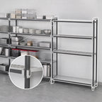 Thumbnail image #3 for Cambro Camshelving® Elements EXA244884VS4480 4-Shelf Polymer Shelving Add-On Unit, 48"W x 24"D x 84"H, 3 Vented + 1 Solid, Speckled Gray