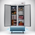 Thumbnail image #3 for KoolMore Two-Section Reach-In Freezer, 35 Cu. Ft., Bottom-Mount Self-Contained, Stainless Steel, Solid Doors