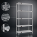 Thumbnail image #3 for Eagle Group 5-Tier Stationary Wire Shelving Starter Unit, Chrome-Plated, 72 x 18 x 74 Inches