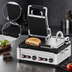 Thumbnail image #3 for Double Electric Countertop Panini Grill with Timer, Grooved Cast Iron Plates, 18 x 10 Inch Cooking Surface