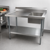 Thumbnail image #3 for BK Resources 48 Inch x 30 Inch Work Table with Right-Side Prep Sink, 304 Stainless Steel Top