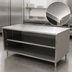 Thumbnail image #3 for BK Resources 72-Inch x 30-Inch Stainless Steel Chef Table with Open Front Cabinet Base