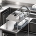 Thumbnail image #3 for John Boos 108-Inch Double-Sided Tubular Stainless Steel Sorting Shelf for Soiled Dish Tables