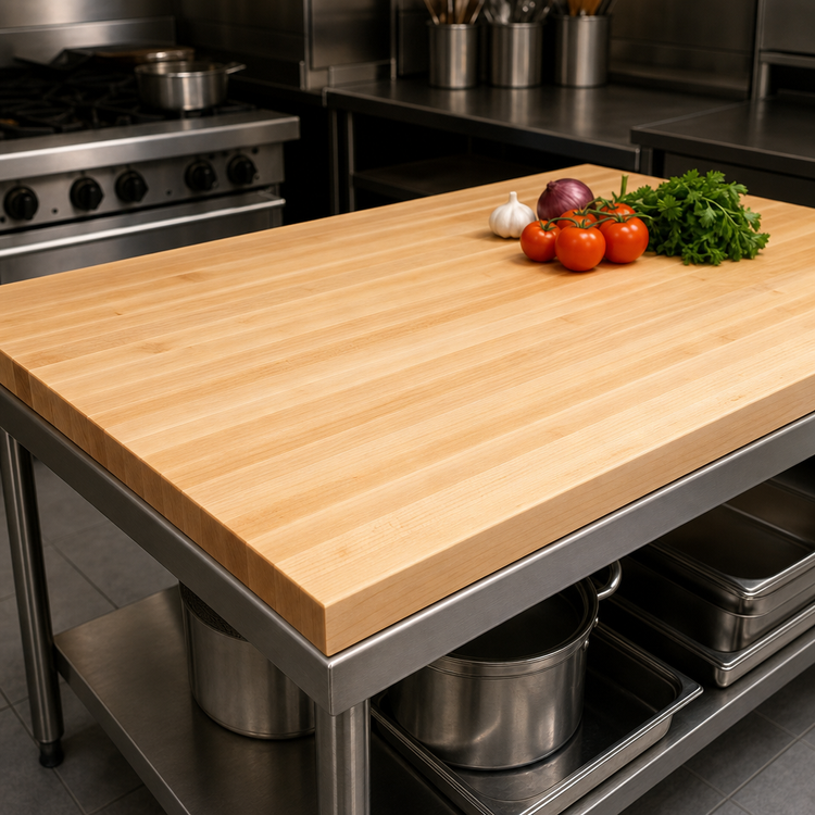 Product image #3 for Boos Block Northern Hard Rock Maple Kitchen Countertop, 72 x 42 x 3 Inches, Edge Grain, Varnique Finish